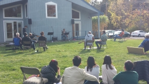 rear view of Guitar Lessons Ithaca Student Concert 2020