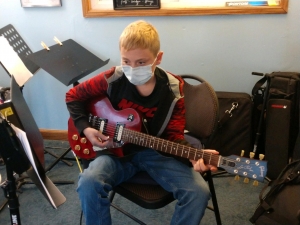 Ricky, student playing