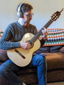 Zach, student playing