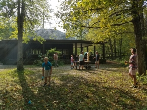 Outside pavilion at Student Party 2021