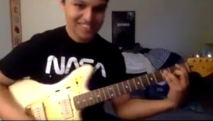 Zach, practicing student