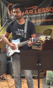 Gaurav, playing at Student Recital Summer 2022