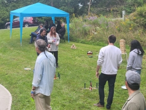 Student party 2023, students playing ring toss