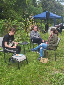 Students chatting at Student party 2023