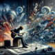 guitarist deeply immersed