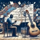 composer with guitar