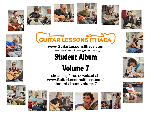 Guitar Lessons Ithaca Volume 7 album montage of photos