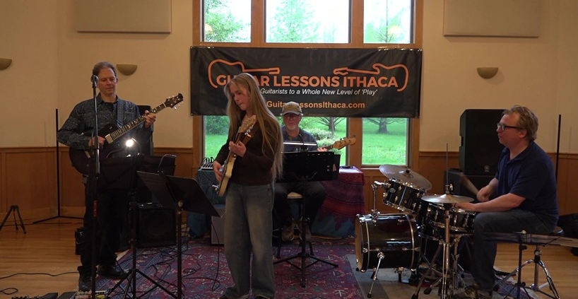 Eva Costello at Guitar Lessons Ithaca Student Concert 2025