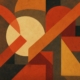 abstract drawing of 3 bars of Beatles harmony