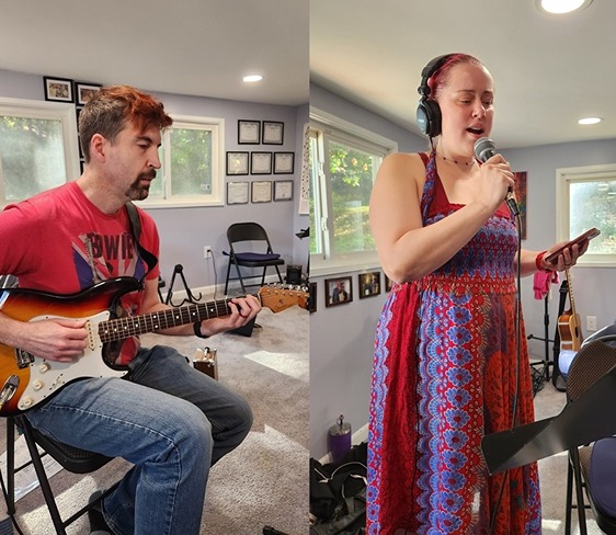 Shaun Reining & Sara Carpenter recording for Guitar Lesson Myrtle Beach Student Album Volume 8