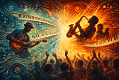 illustration of the myth that there is a distinction between black and white music