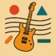 guitar abstract drawing
