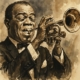 drawing of louis armstrong