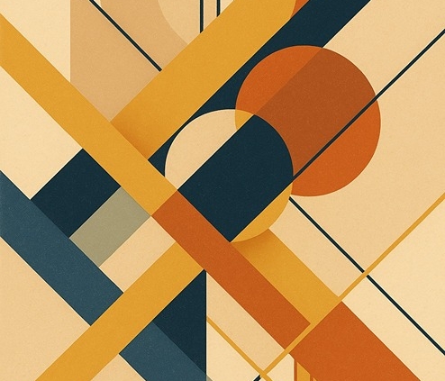 abstract drawing of playing intervals on guitar