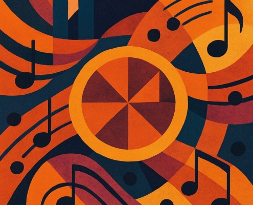 abstract geometric rhythms drawing