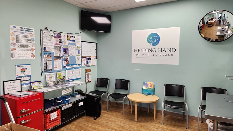 waiting room at Helping Hand of Myrtle Beach